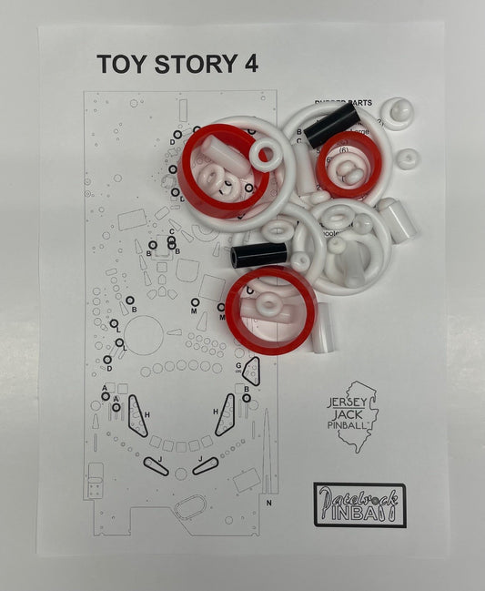 Jersey Jack Pinball Toy Story 4 Limited Edition | Collector Edition Pinball Machine Rubber Ring Kit