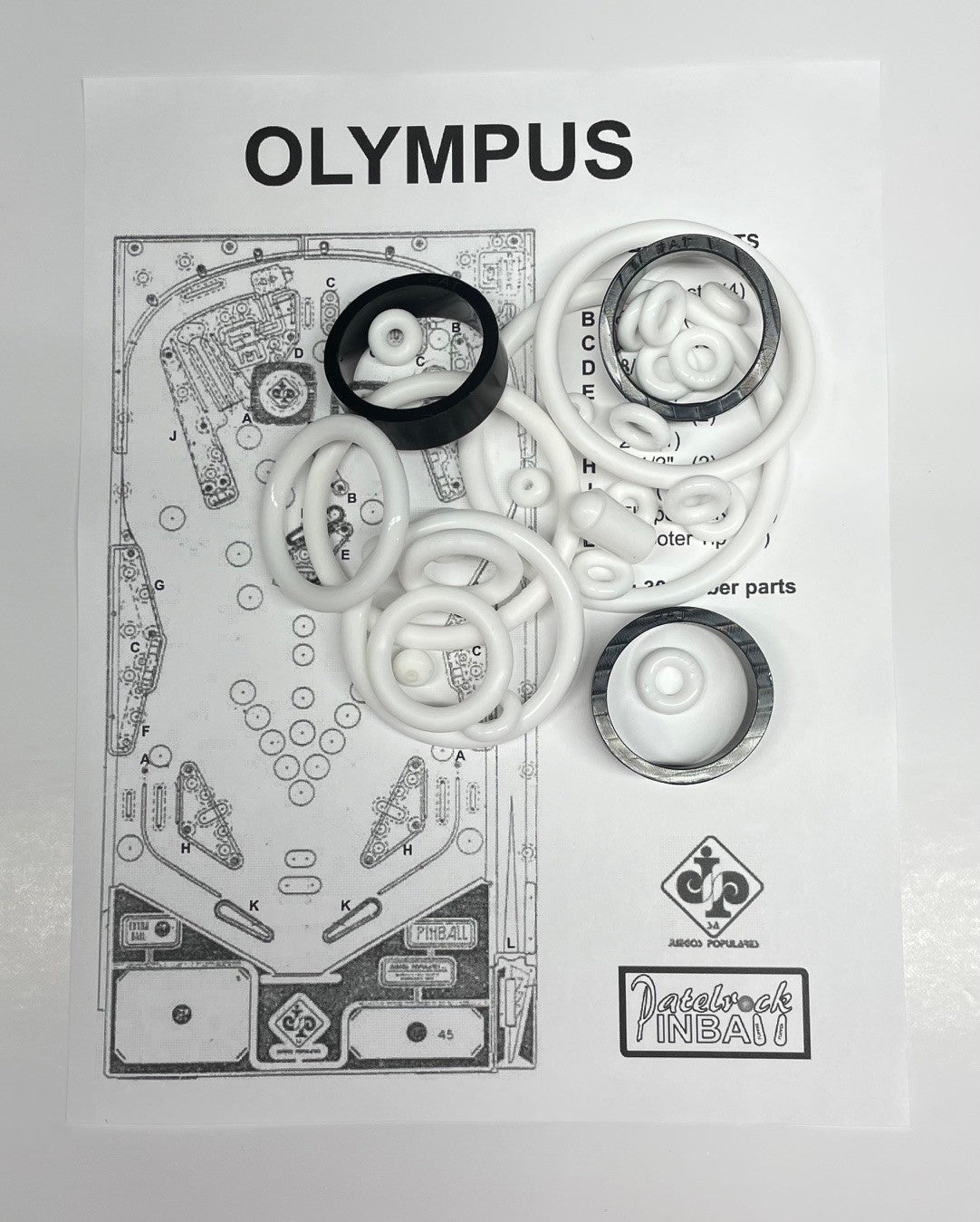 Juegos Populares Olympus Pinball Machine Rubber Ring Kit