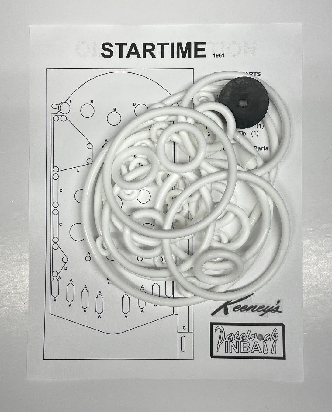 Keeney's Startime Pinball Machine Rubber Ring Kit