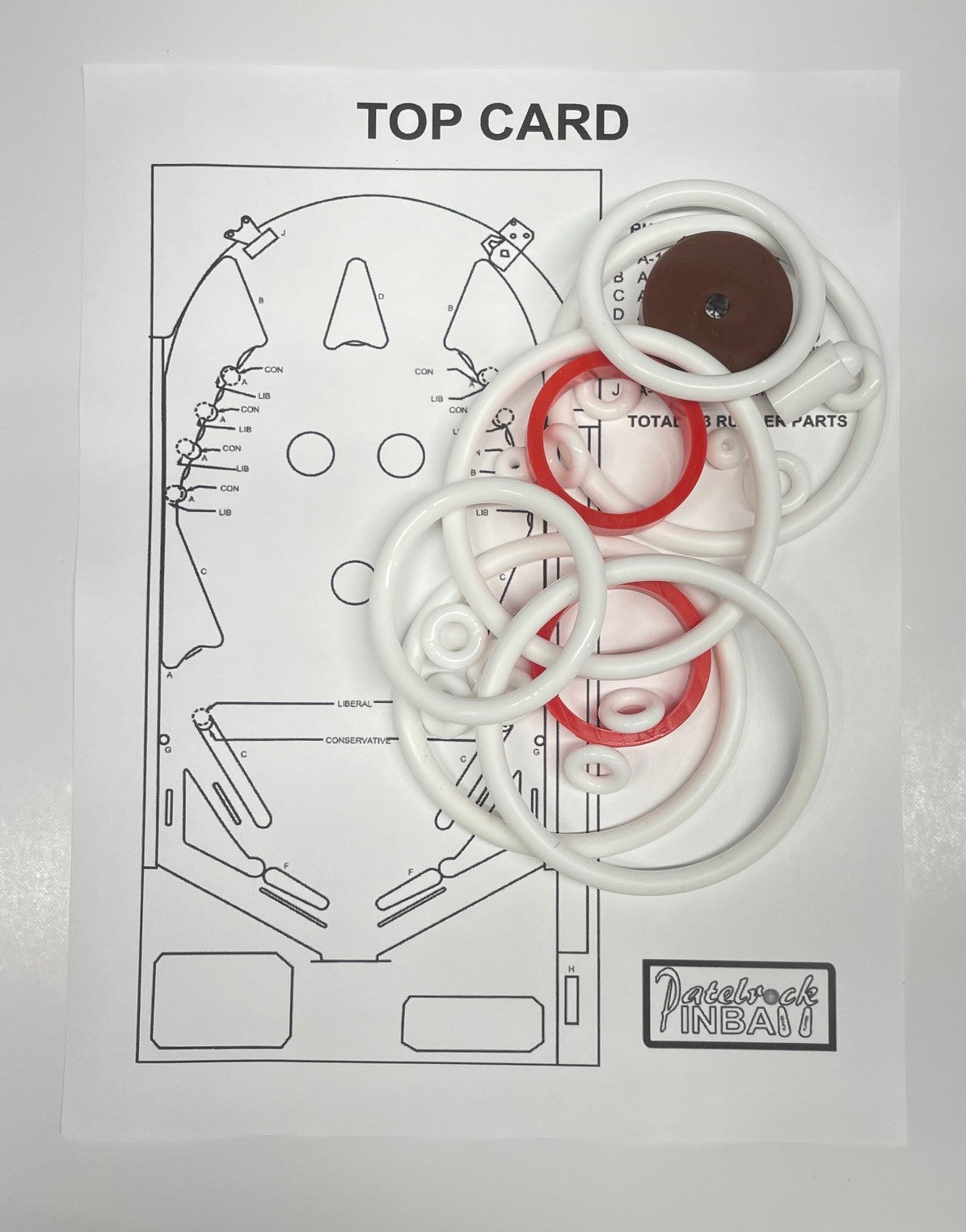 Maresa Top Card Pinball Machine Rubber Ring Kit