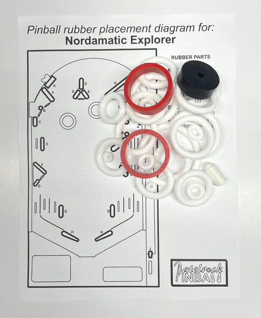 Nordamatic Explorer Pinball Machine Rubber Ring Kit