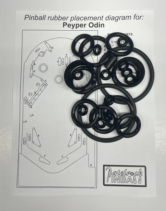Peyper Odin Pinball Machine Rubber Ring Kit