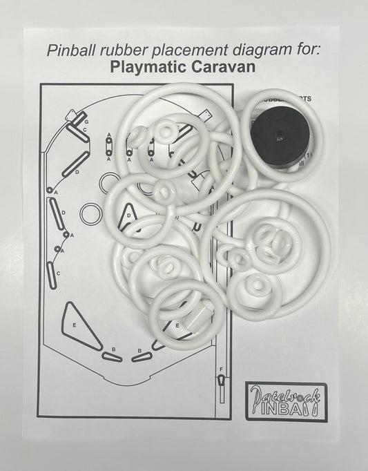 Playmatic Caravan Pinball Machine Rubber Ring Kit