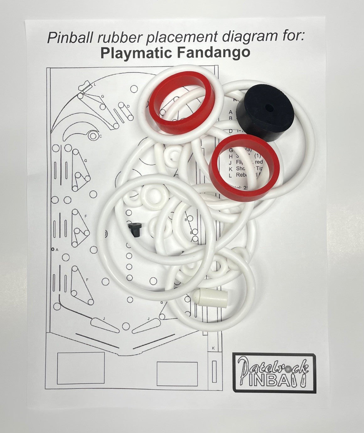 Playmatic Fandango Pinball Machine Rubber Ring Kit