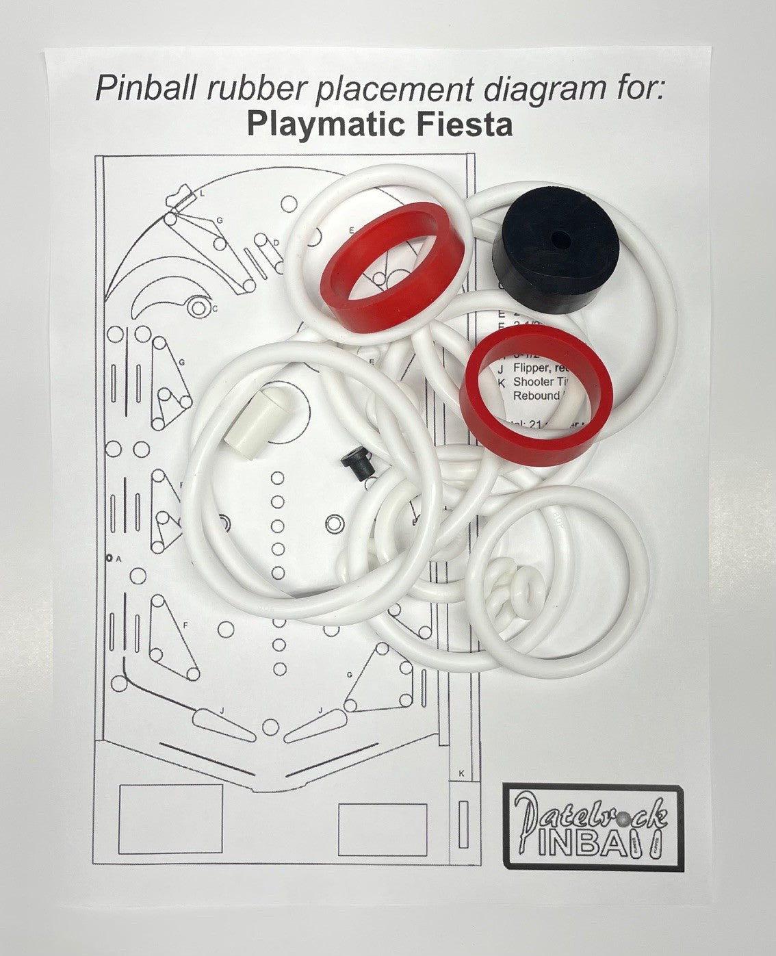 Playmatic Fiesta Pinball Machine Rubber Ring Kit