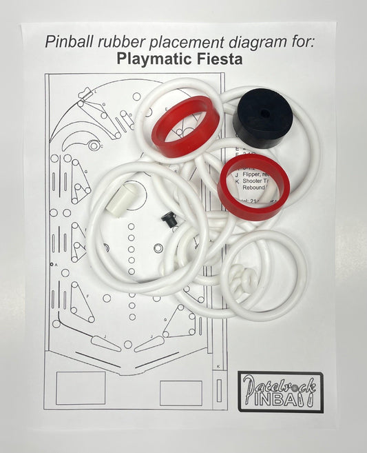 Playmatic Fiesta Pinball Machine Rubber Ring Kit