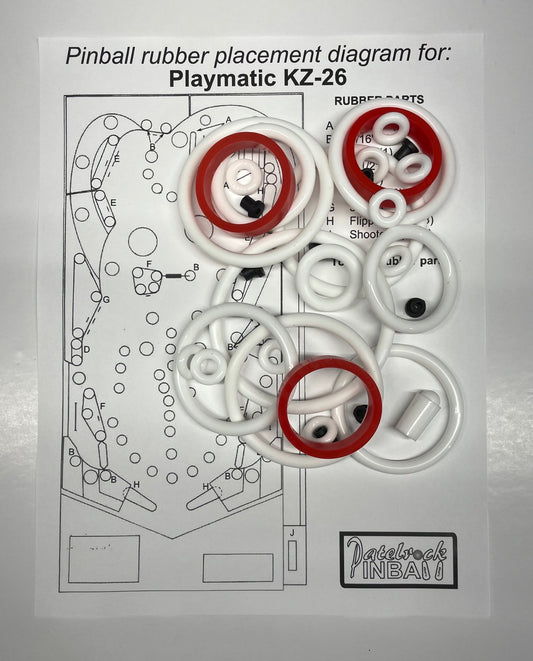 Playmatic KZ-26 Pinball Machine Rubber Ring Kit