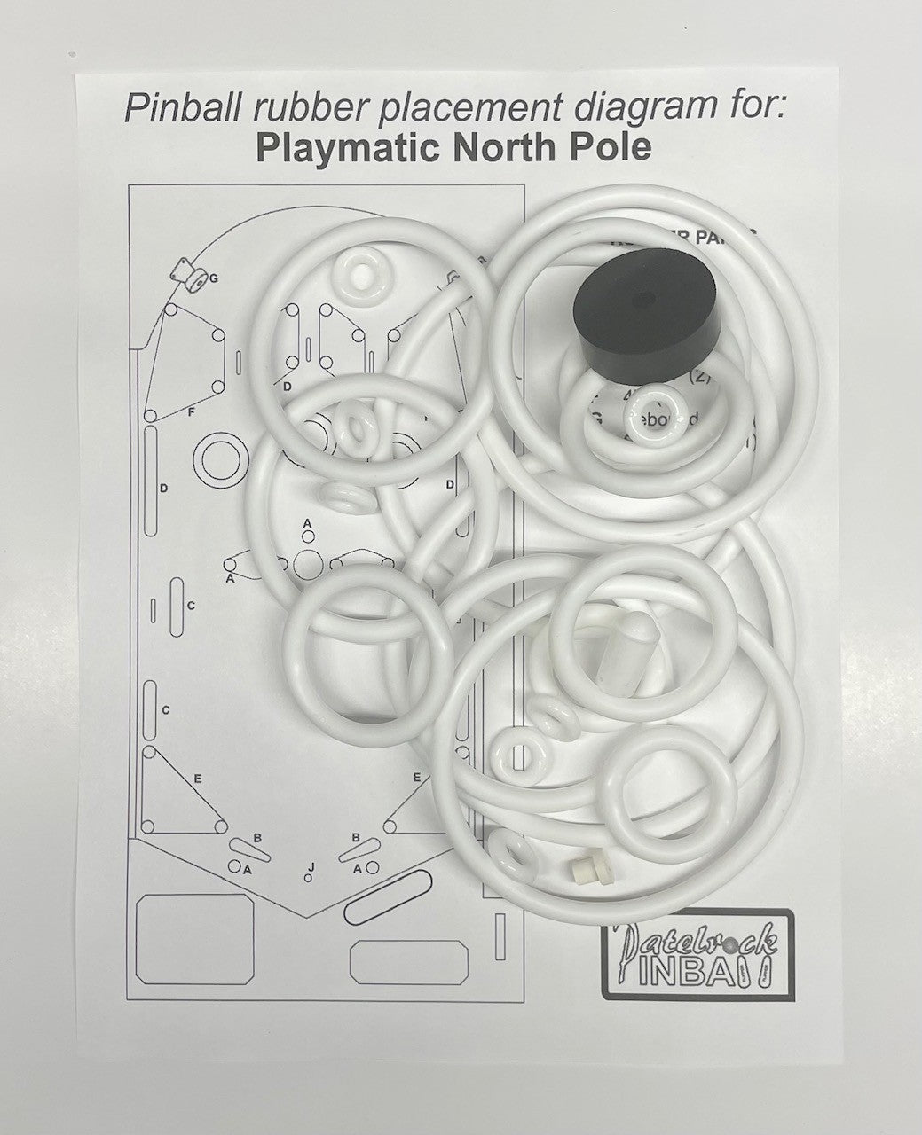 Playmatic North Pole Pinball Machine Rubber Ring Kit
