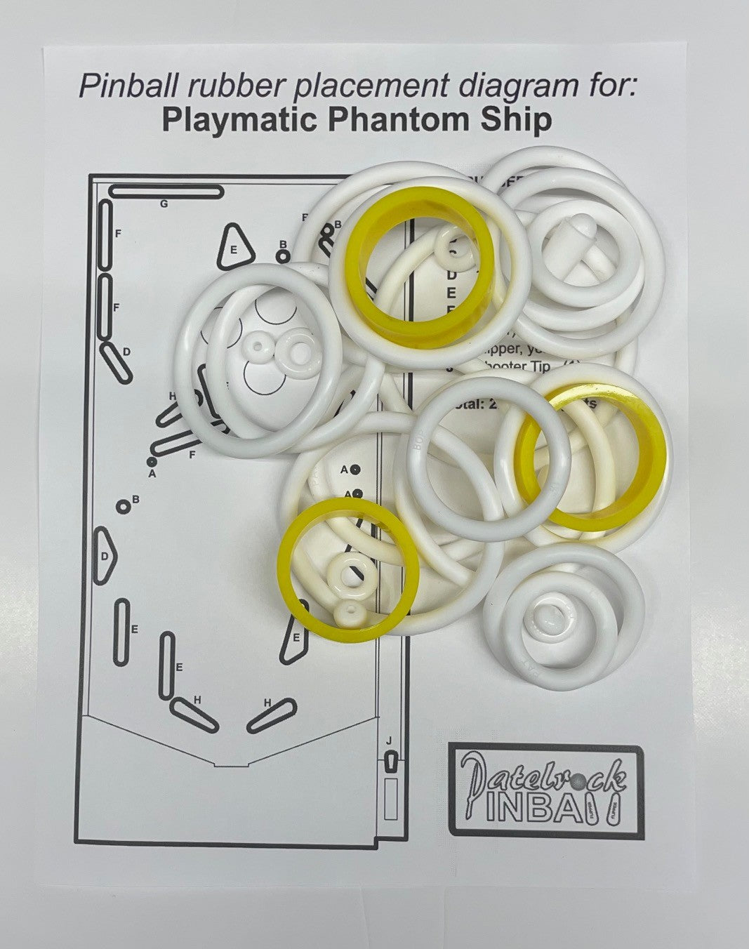 Playmatic Phantom Ship Pinball Machine Rubber Ring Kit