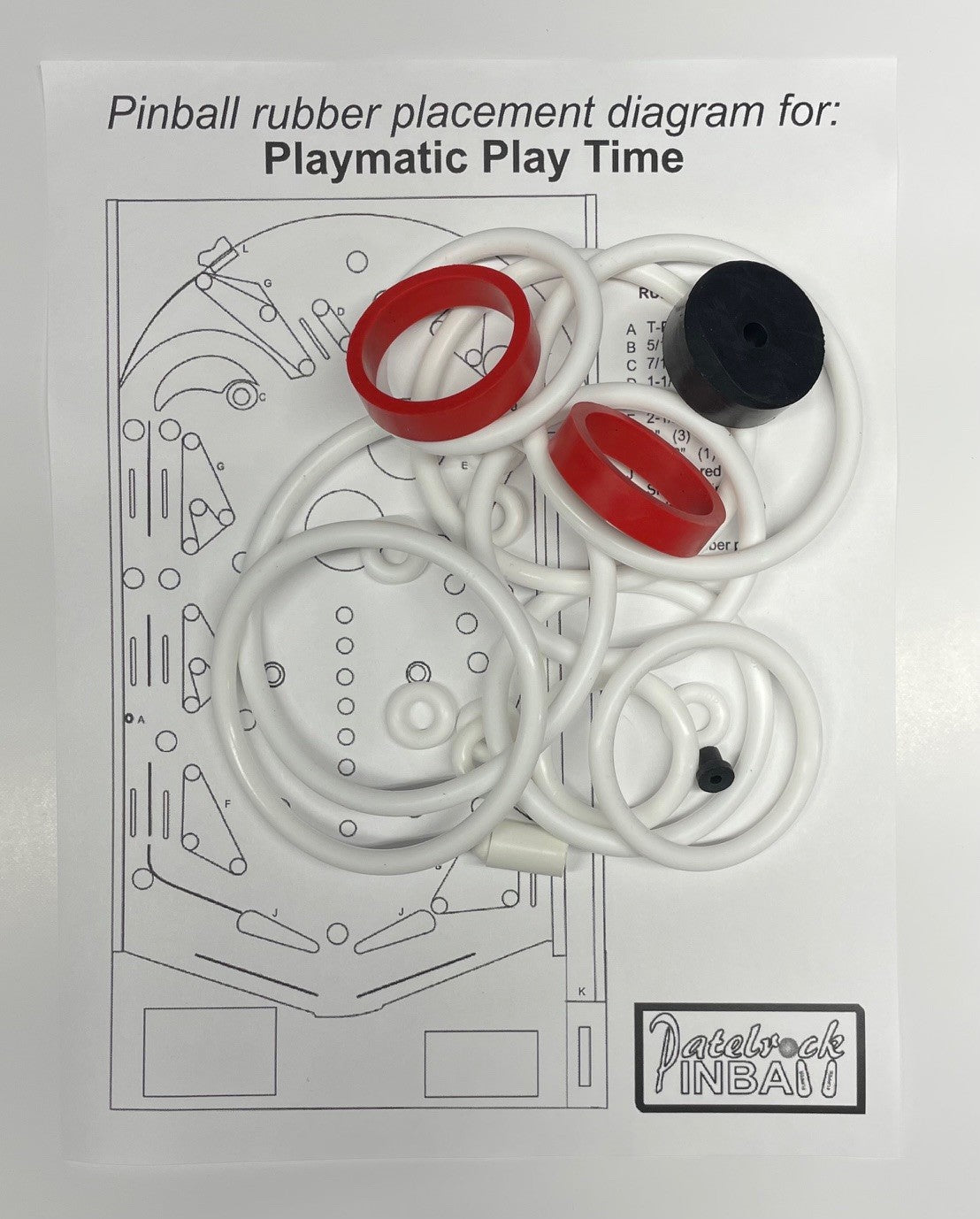 Playmatic Play Time Pinball Machine Rubber Ring Kit