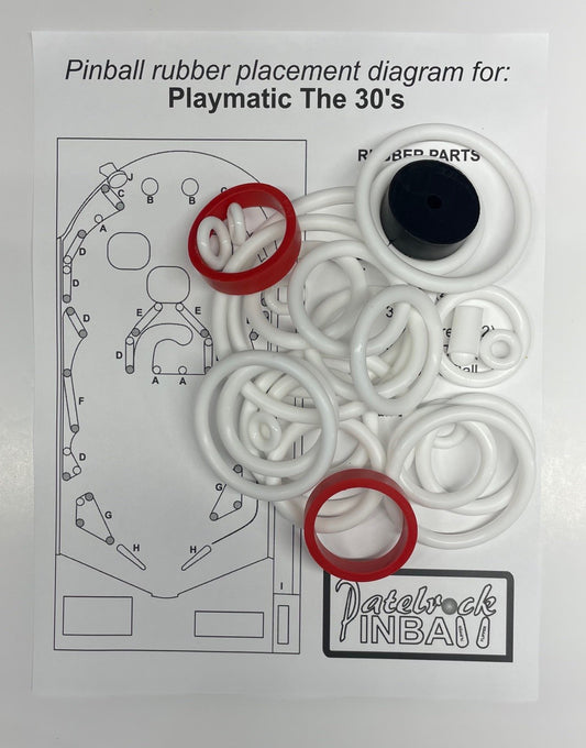 Playmatic The 30's Pinball Machine Rubber Ring Kit