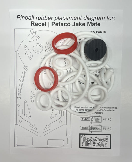 Recel | Petaco Jake Mate Pinball Machine Rubber Ring Kit