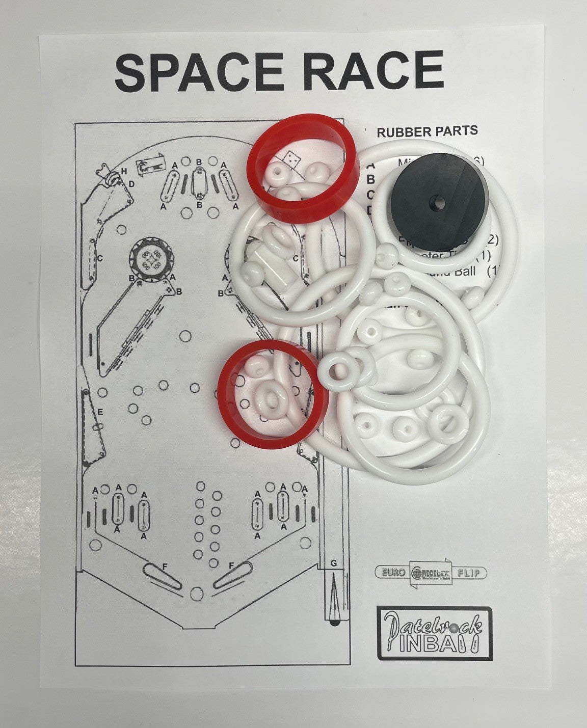 Recel | Petaco Space Race Pinball Machine Rubber Ring Kit
