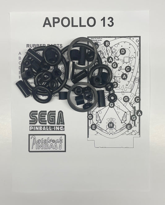 Sega Apollo 13 Pinball Machine Rubber Ring Kit