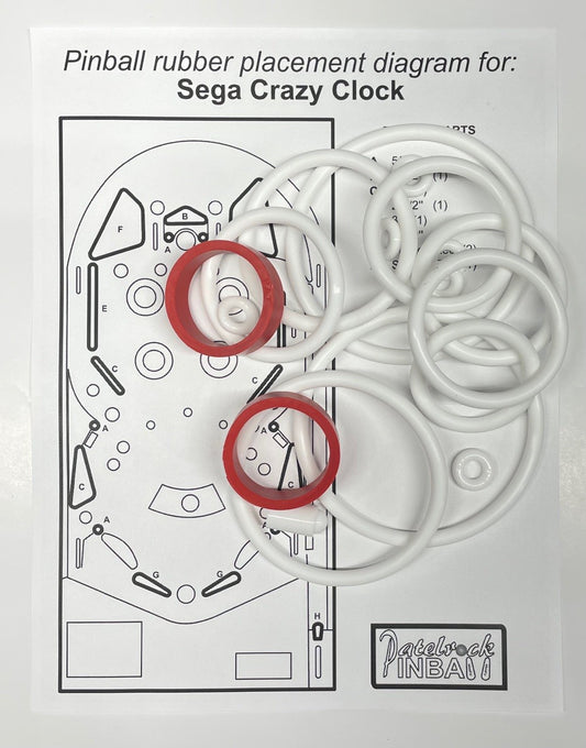 Sega Crazy Clock Pinball Machine Rubber Ring Kit