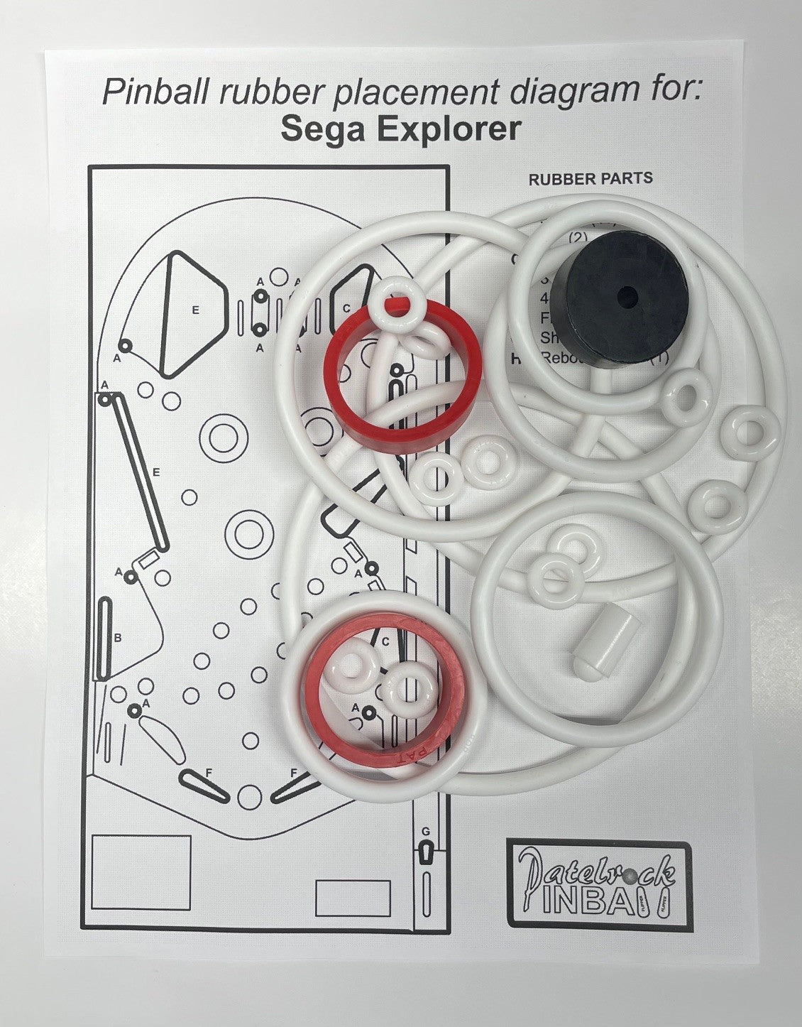 Sega Explorer Pinball Machine Rubber Ring Kit