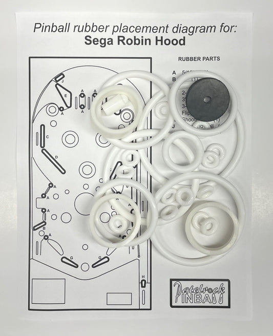 Sega Robin Hood Pinball Machine Rubber Ring Kit