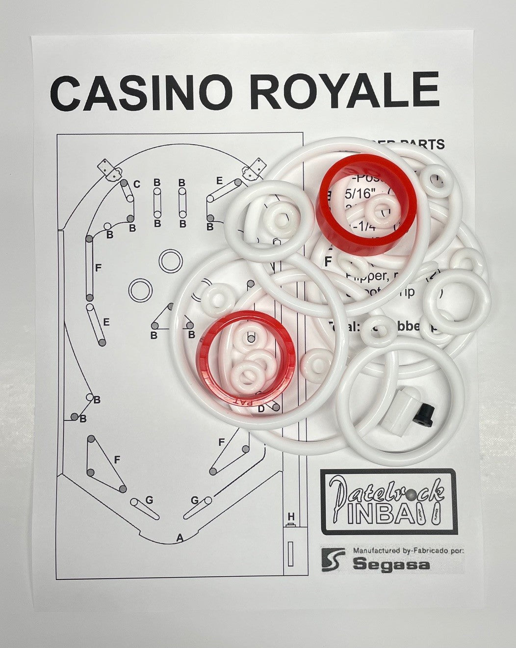 Segasa Casino Royale Pinball Machine Maintenance Kit