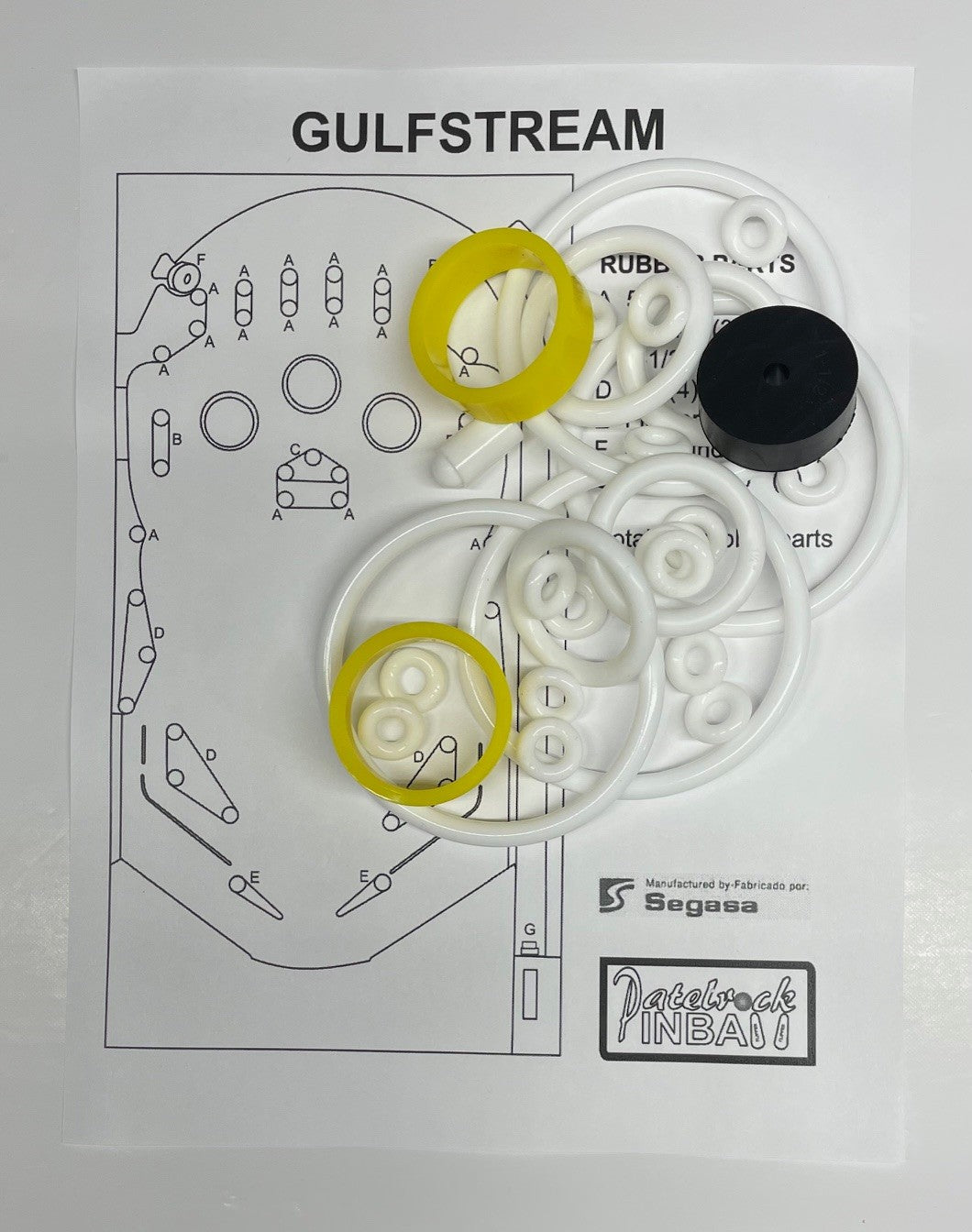 Segasa Gulfstream Pinball Machine Rubber Ring Kit