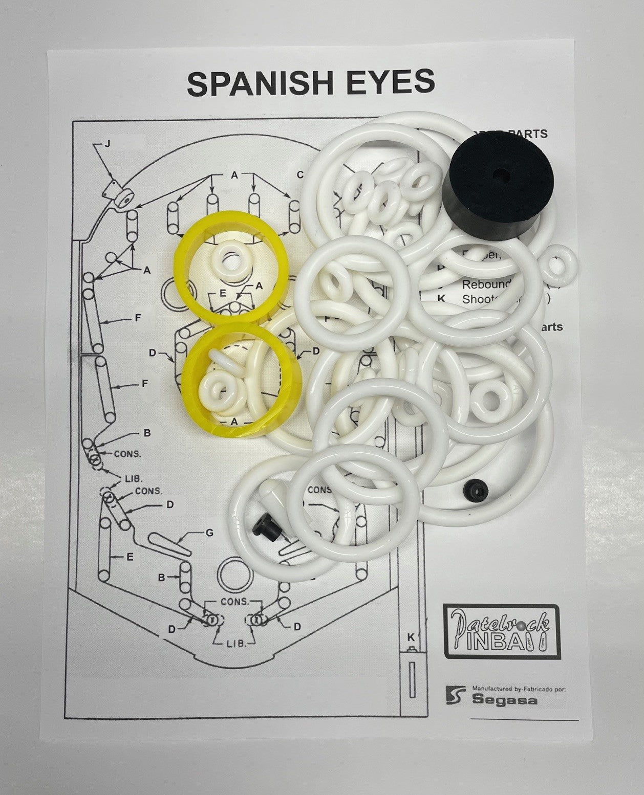 Sonic | Segasa Spanish Eyes Pinball Machine Rubber Ring Kit