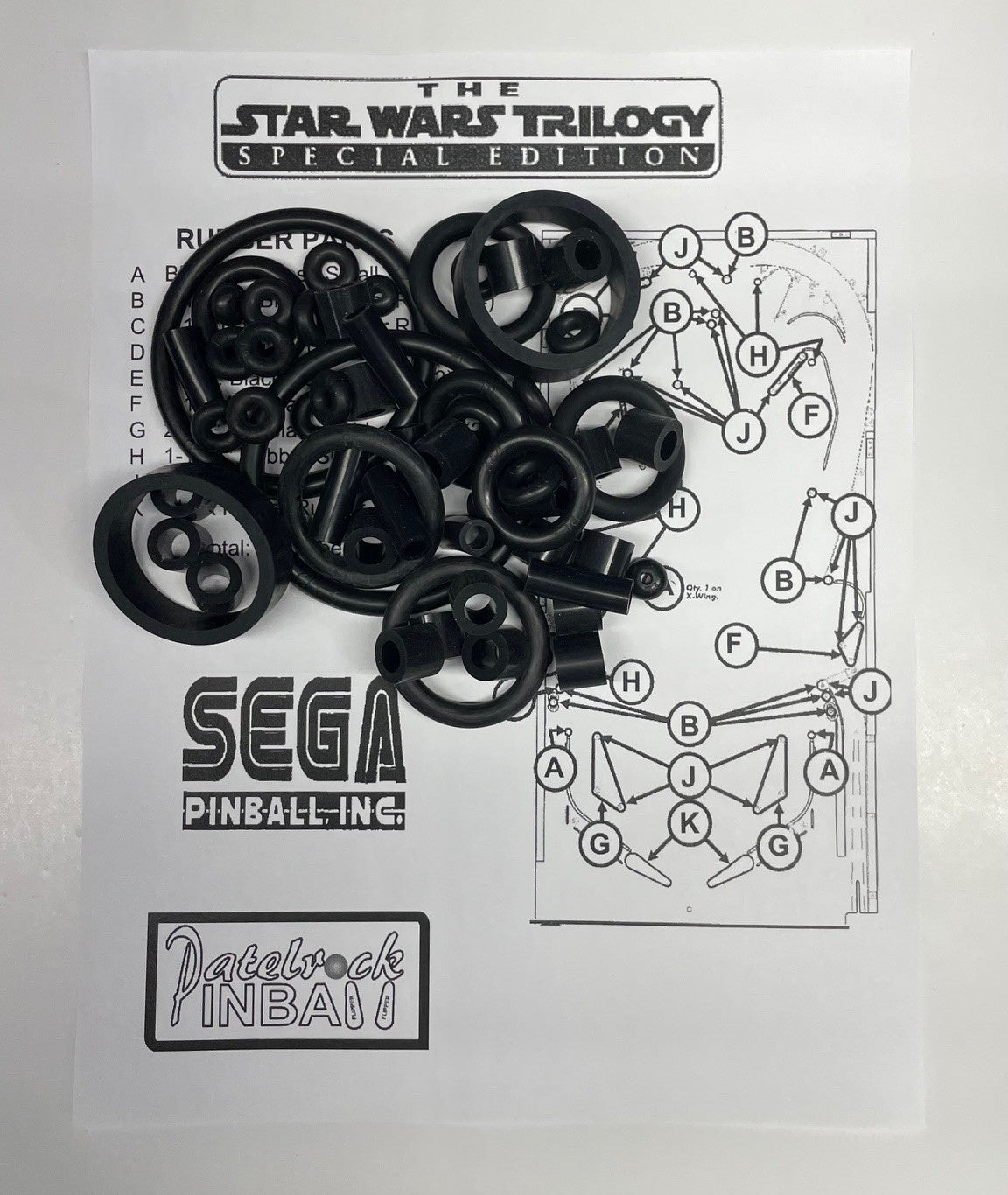 Sega Star Wars Trilogy Pinball Machine Maintenance Kit