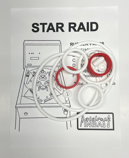 Sentinel Star Raid Pinball Machine Rubber Ring Kit