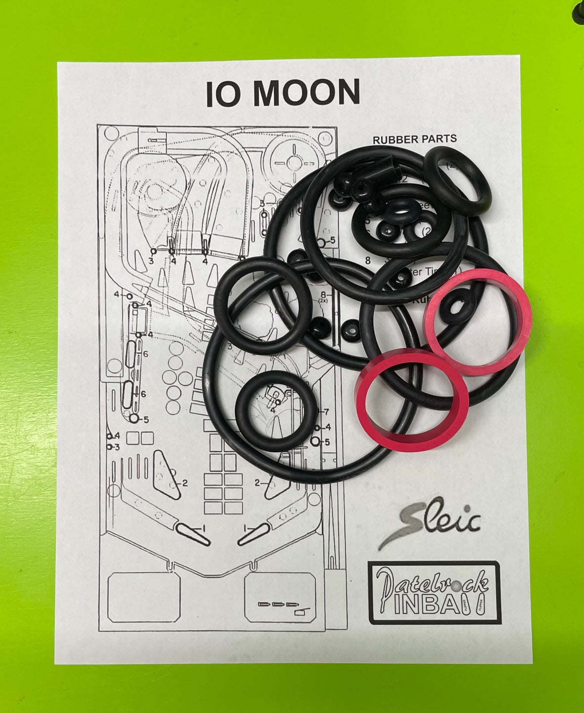 Sleic Io Moon Pinball Machine Rubber Ring Kit