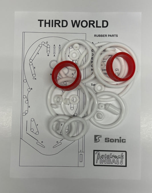 Sonic | Segasa Third World Pinball Machine Rubber Ring Kit