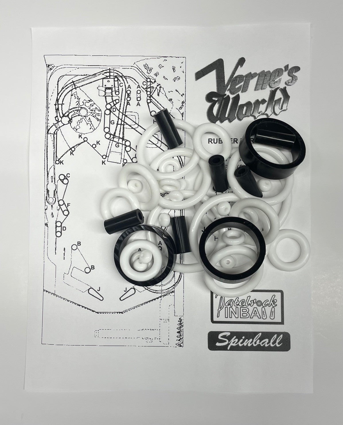 Spinball Verne's World Pinball Machine Rubber Ring Kit