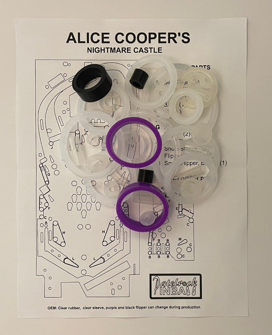 Spooky Pinball Alice Cooper's Nightmare Castle Pinball Machine Rubber Ring Kit