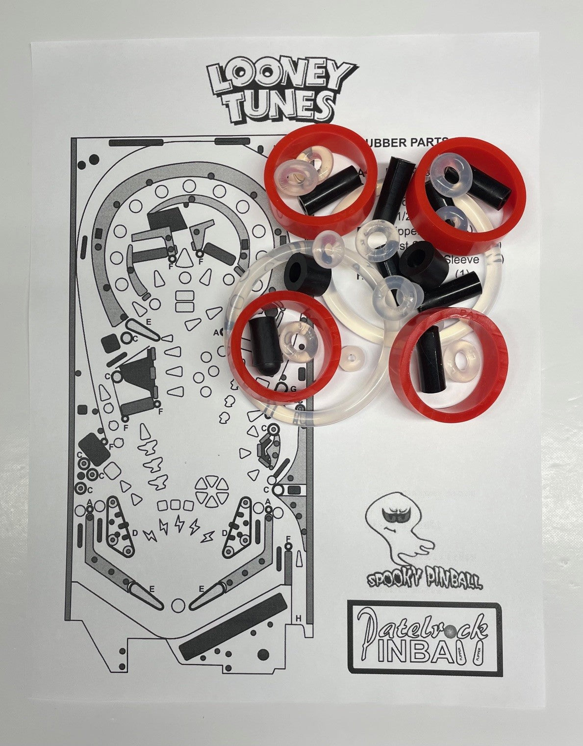 Spooky Pinball Looney Tunes Pinball Machine Rubber Ring Kit