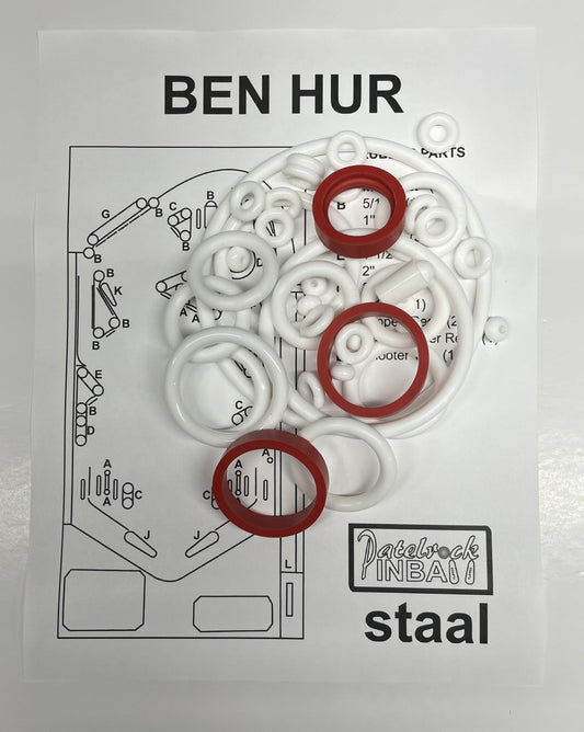 Staal Ben Hur Pinball Machine Rubber Ring Kit