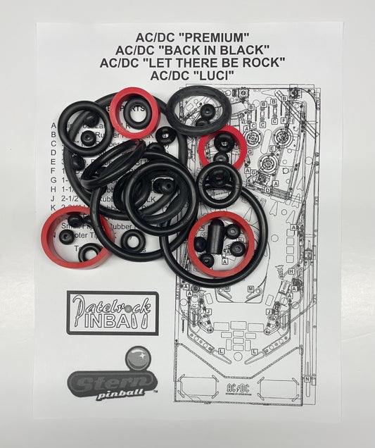Stern AC / DC Premium | Limited Edition | Vault Edition Pinball Machine Rubber Ring Kit