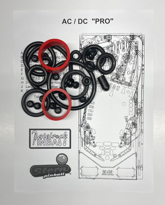 Stern AC / DC Pro Pinball Machine Rubber Ring Kit