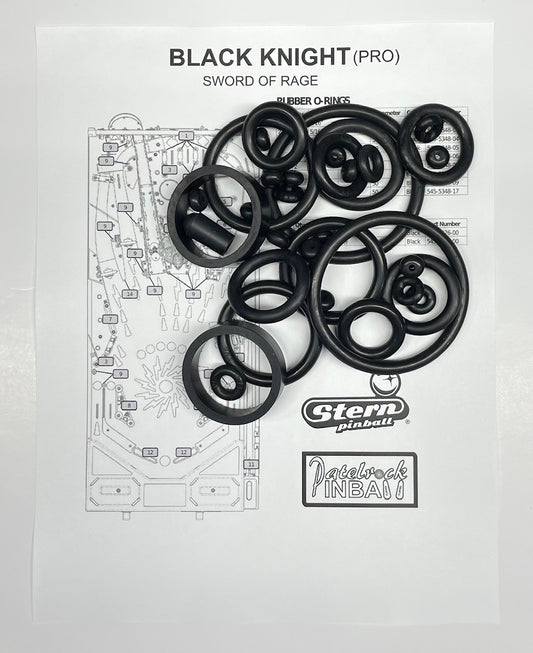 Stern Black Knight Sword of Rage Pro Pinball Machine Rubber Ring Kit
