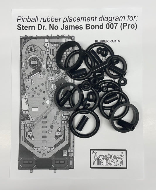 Stern Dr. No | James Bond 007 | Pro Pinball Machine Rubber Ring Kit