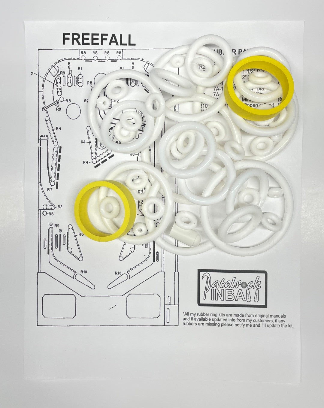 Stern Freefall Pinball Machine Rubber Ring Kit