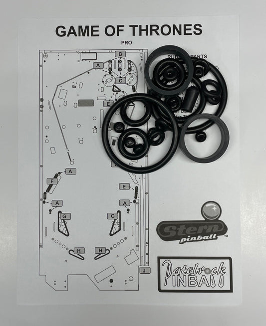 Stern Game of Thrones Pro Pinball Machine Rubber Ring Kit