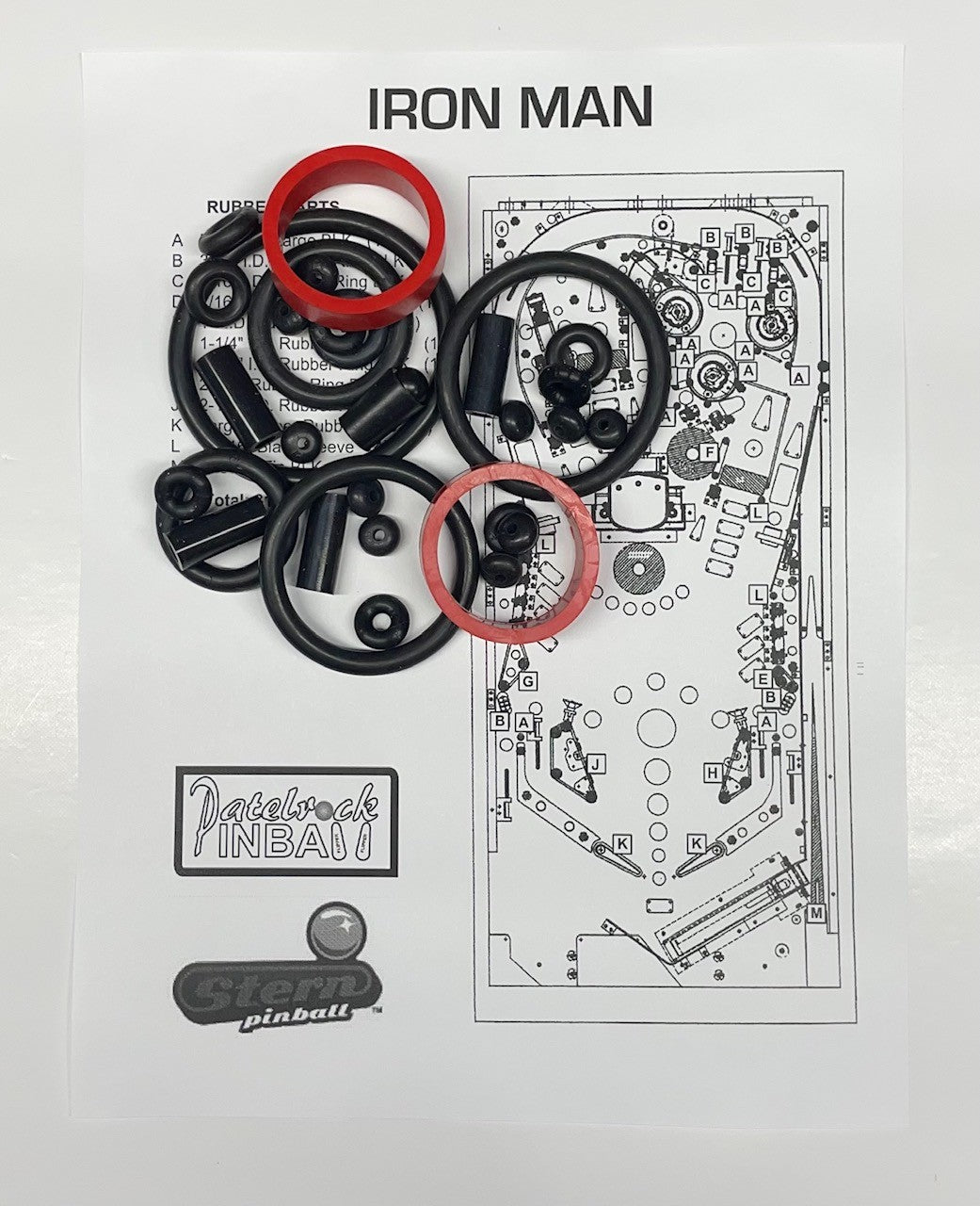 Stern Iron Man Pinball Machine Maintenance Kit