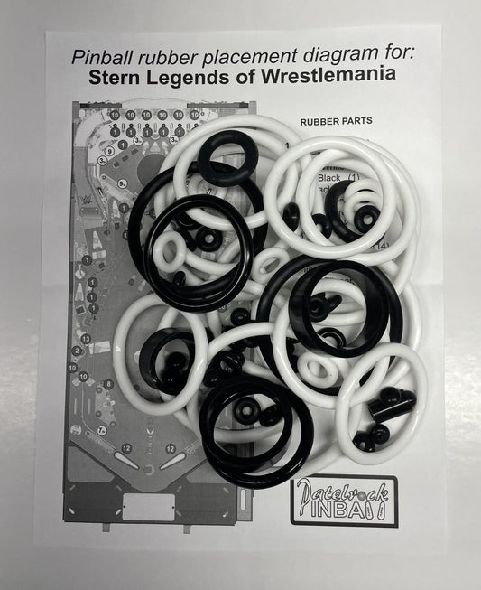 Stern WWE Legend of Wrestlemania Pinball Machine Rubber Ring Kit