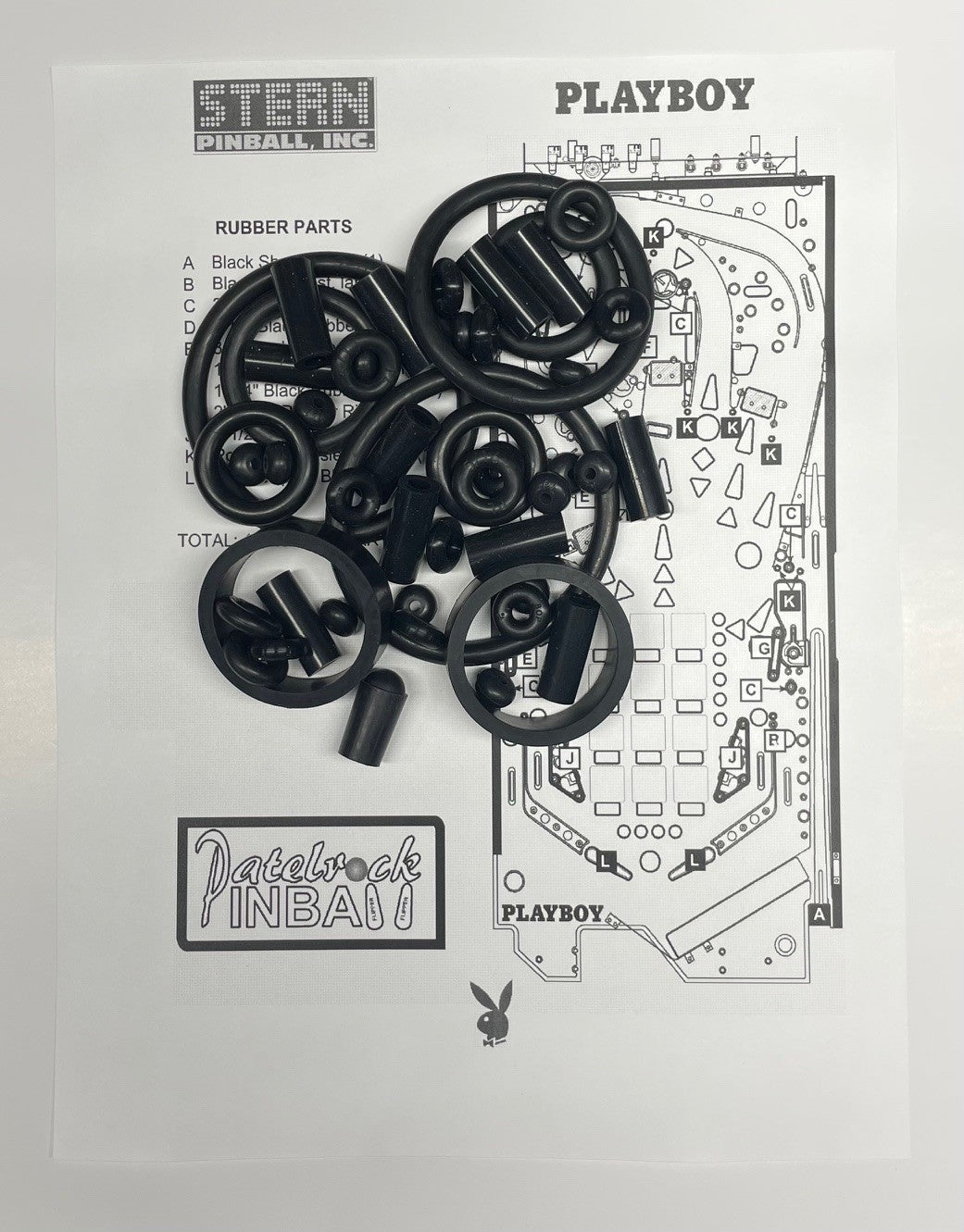 Stern Playboy Pinball Machine Rubber Ring Kit
