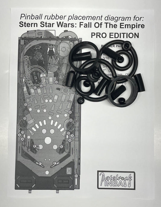 Stern Star Wars: Fall of the Empire | Pro Pinball Machine Rubber Ring Kit