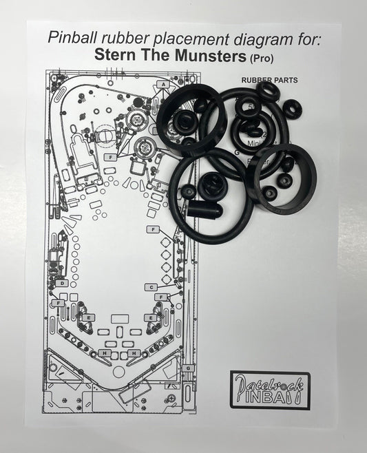 Stern The Munsters | Pro Pinball Machine Rubber Ring Kit