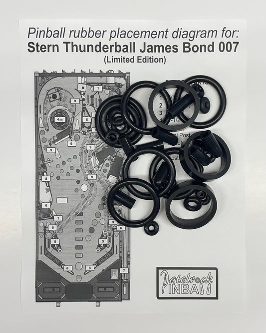 Stern Thunderball | James Bond 007 | Limited Edition Pinball Machine Rubber Ring Kit