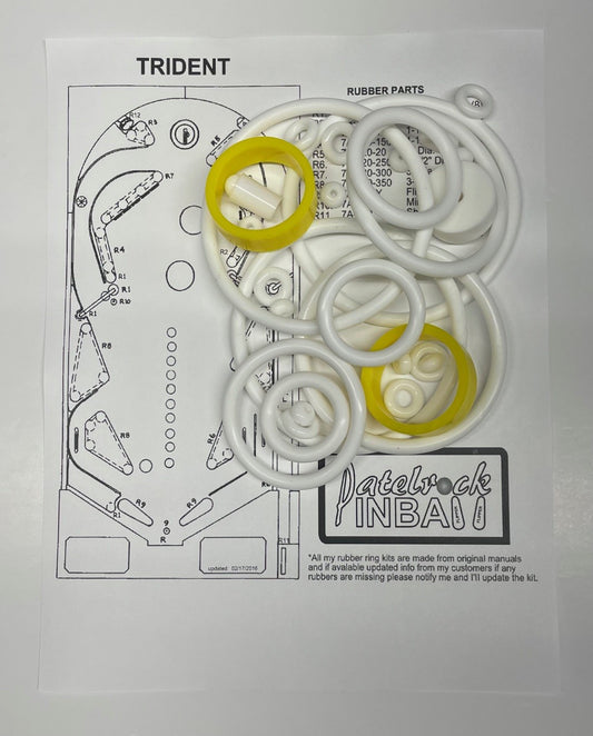 Stern Trident Pinball Machine Rubber Ring Kit