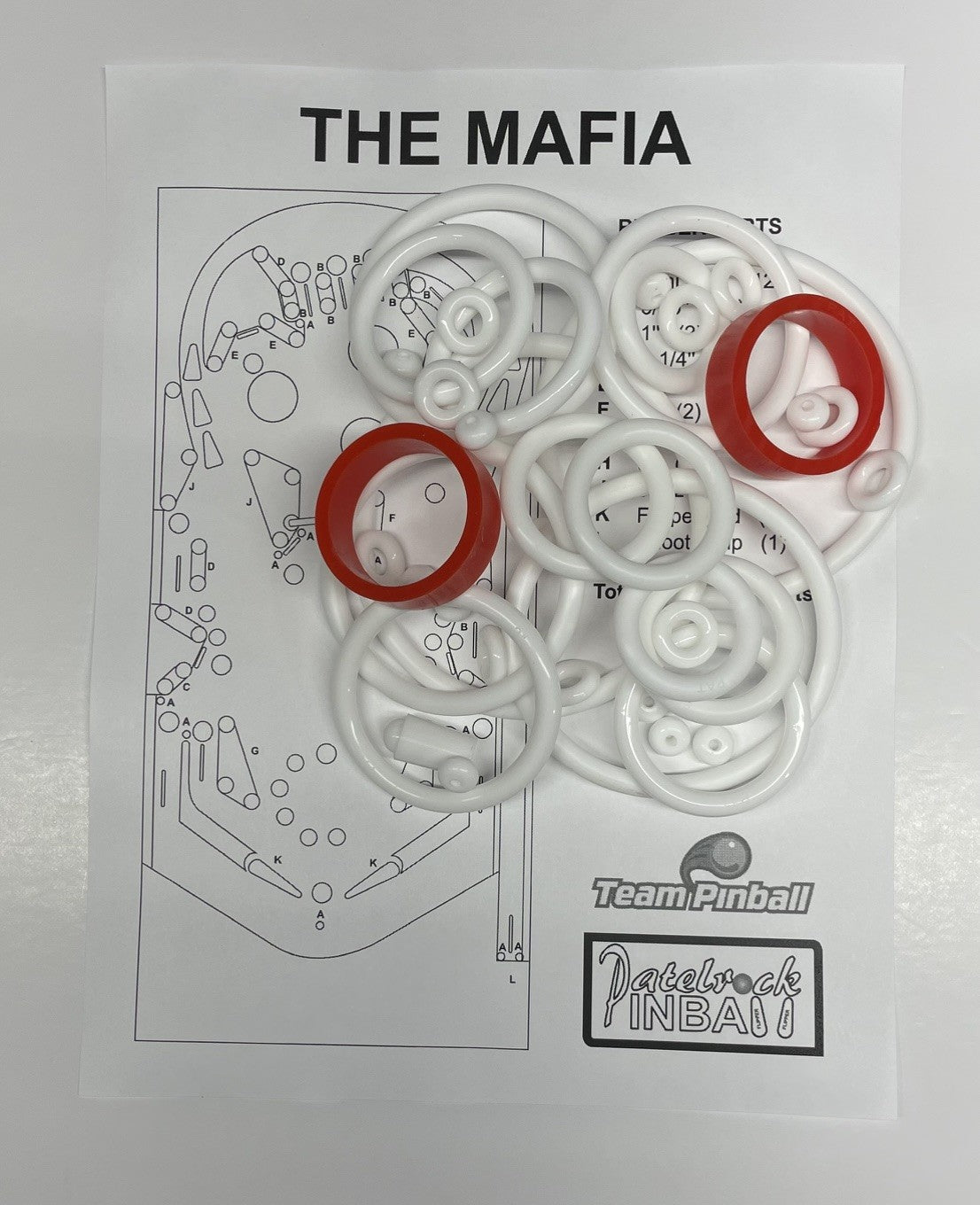 Team Pinball The Mafia Pinball Machine Rubber Ring Kit