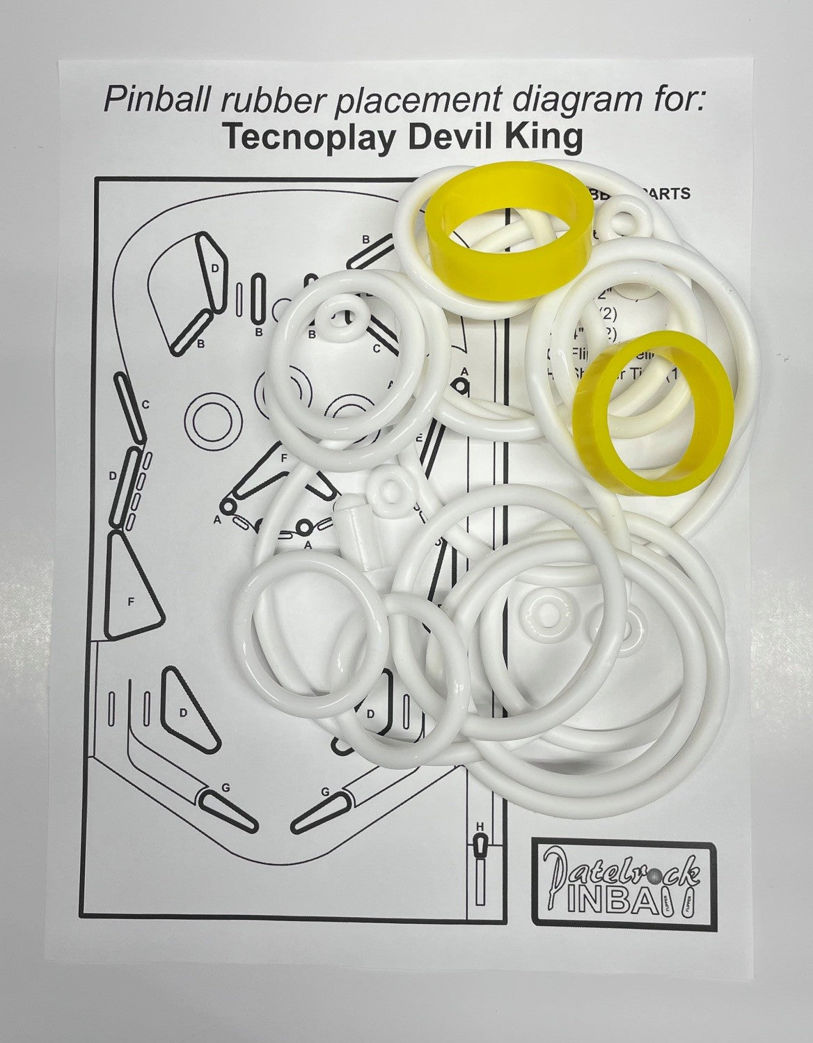 Tecnoplay Devil King Pinball Machine Rubber Ring Kit