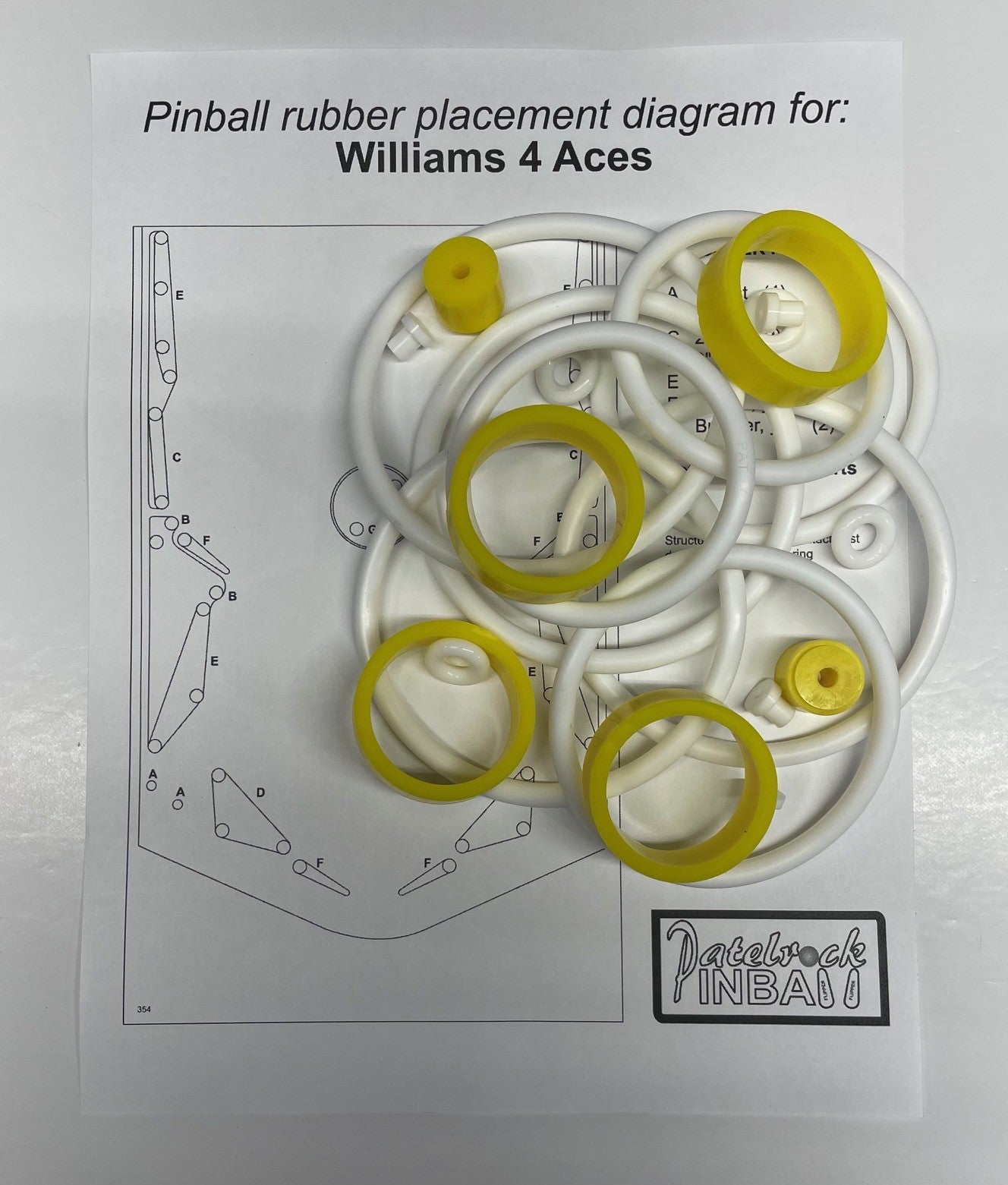 Williams 4 Aces Pinball Machine Maintenance Tune Up Kit