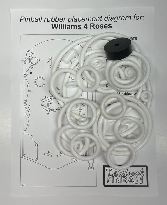 Williams 4 Roses Pinball Machine Rubber Ring Kit
