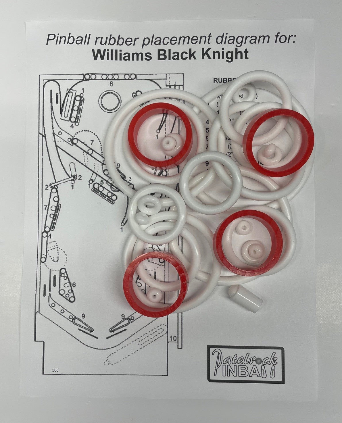 Williams Black Knight Pinball Machine Rubber Ring Kit